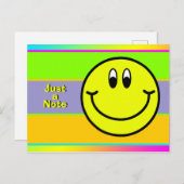 Happy Smiling Face Emoji Gewoon een Briefkaart van (Voorkant / Achterkant)