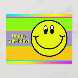 Happy Smiling Face Emoji Happy Birthday Briefkaart
