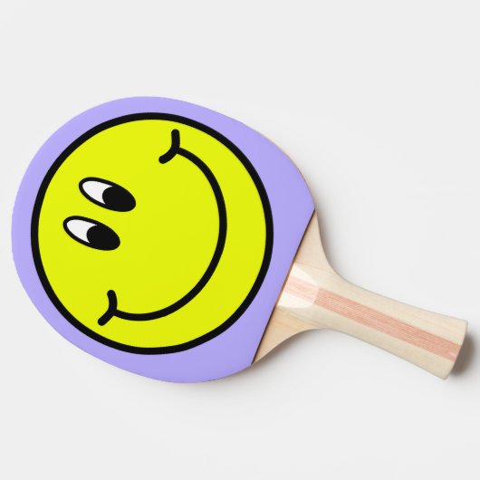 Happy Smiling Face Emoji Ping Pong Paddle Tafeltennisbatje (Zijkant)