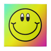 Happy Smiling Face Emoji Rainbow Photo Tile Tegeltje (Voorkant)