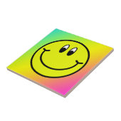 Happy Smiling Face Emoji Rainbow Photo Tile Tegeltje (Zijkant)