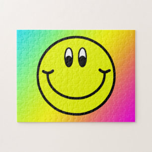 Happy Smiling Face Emoji Rainbow Puzzle Legpuzzel