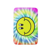 Happy Smiling Face Emoji Tie Dye Bath Mat (Voorkant Verticaal)