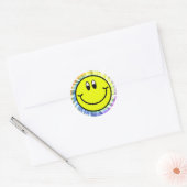 Happy Smiling Face Emoji Tie Dye Ronde Sticker (Envelop)
