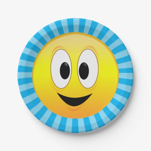 Happy Smiling Face Paper-Bord Papieren Bordje (Voorkant)