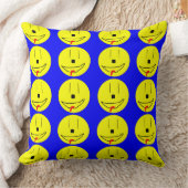 Happy Smiling Faces Emoji, Kinder kunst, Kussen (Deken)
