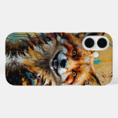 Happy Smiling Fox - verf spatten Case-Mate iPhone Case (Achterkant (horizontaal))