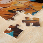 Happy Smiling Fox - verf spatten Legpuzzel (Zijkant)
