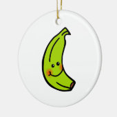 Happy Smiling Green Banana Keramisch Ornament (Links)