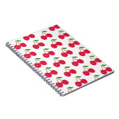 Happy Smiling Kawaii Cherry Fruit Notitieboek (Rechterzijde)