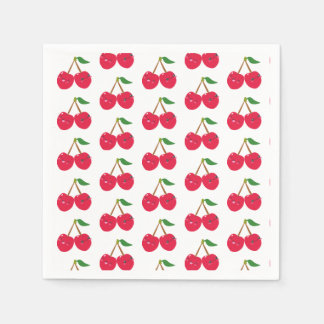 Happy Smiling Kawaii Cherry Fruit Servet
