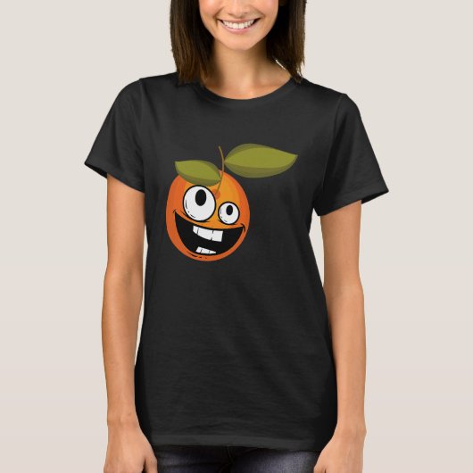 Happy smiling orange t-shirt (Voorkant)