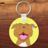 Happy Smiling Pit Bull Sleutelhanger (Voorkant)