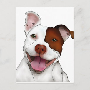Happy Smiling Pitbull Briefkaart