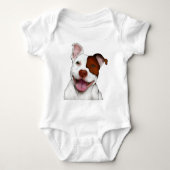 Happy Smiling Pitbull Romper (Voorkant)