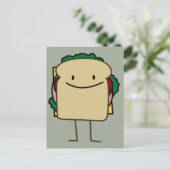 Happy Smiling Sandwich - Klassiek Briefkaart (Staand voorkant)
