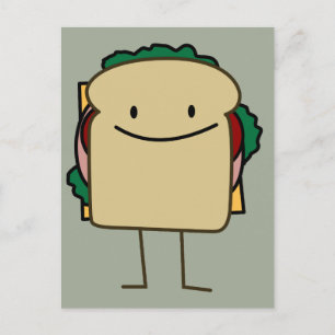 Happy Smiling Sandwich - Klassiek Briefkaart
