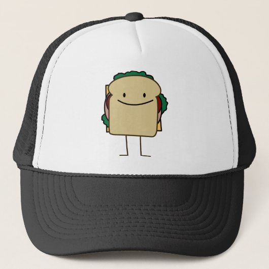 Happy Smiling Sandwich - Klassiek Trucker Pet (Voorkant)