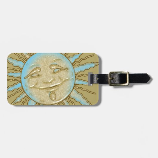 Happy Smiling Sun Bagagelabel (Voorkant horizontaal)