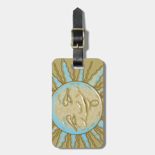 Happy Smiling Sun Bagagelabel (Voorkant verticaal)