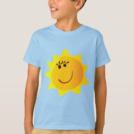 "Happy Smiling Sun" Felgeel Grafisch Jongens T-shi T-shirt