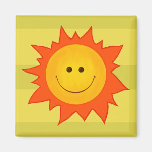 Happy Smiling Sun Magneet