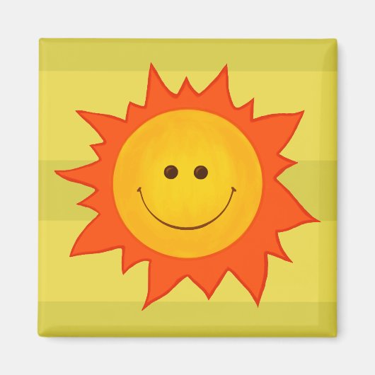 Happy Smiling Sun Magneet (Voorkant)