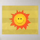 Happy Smiling Sun Poster (Voorkant)