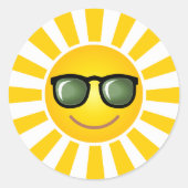 Happy Smiling Sun Sticker (Voorkant)
