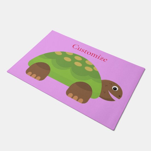 Happy Smiling Turtle Thunder_Cove Deurmat (Schuin)