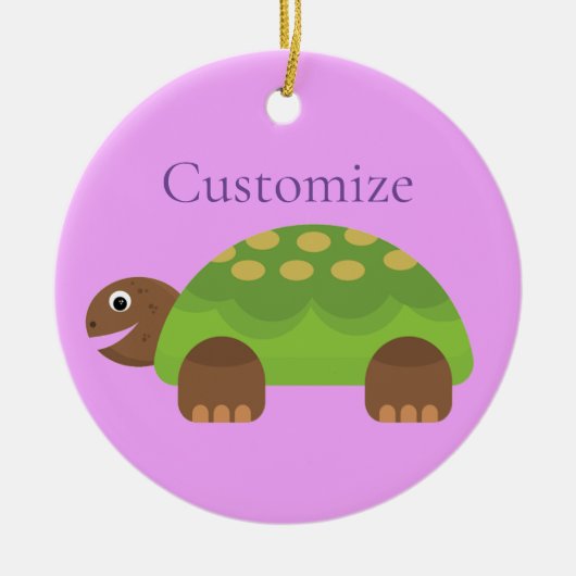 Happy Smiling Turtle Thunder_Cove Keramisch Ornament (Voorkant)