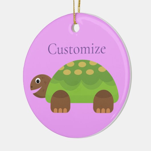 Happy Smiling Turtle Thunder_Cove Keramisch Ornament (Links)