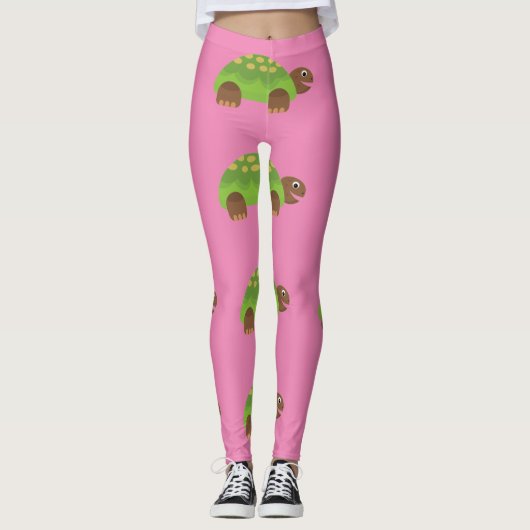 Happy Smiling Turtle Thunder_Cove Leggings (Voorkant)
