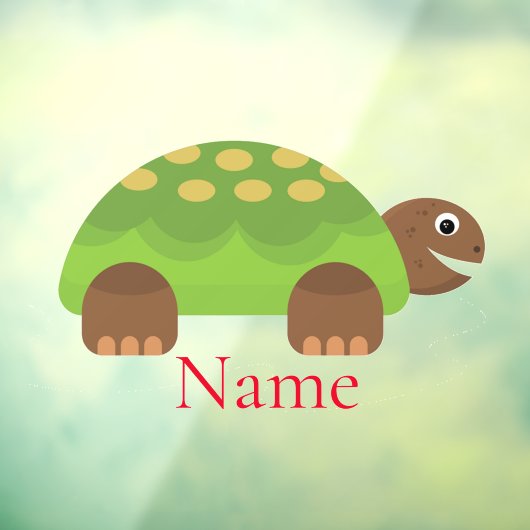 Happy Smiling Turtle Thunder_Cove Raamsticker (Vel 3)