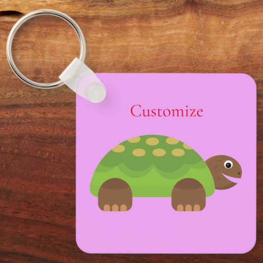 Happy Smiling Turtle Thunder_Cove Sleutelhanger (Voorkant)