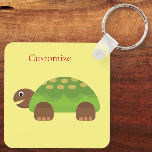 Happy Smiling Turtle Thunder_Cove Sleutelhanger (Achterkant)