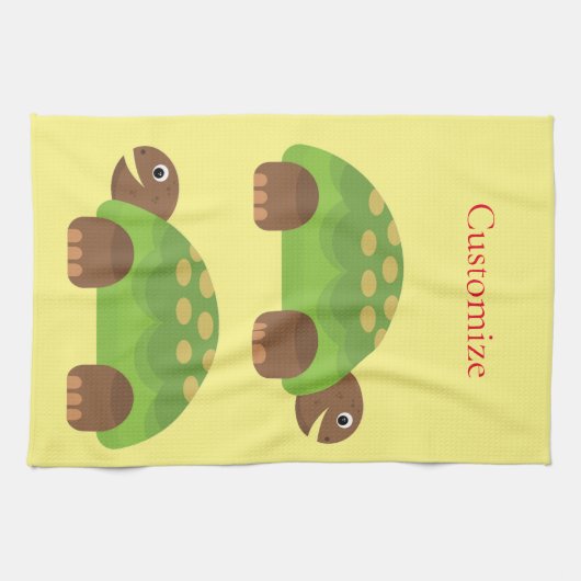 Happy Smiling Turtle Thunder_Cove Theedoek (Horizontaal)