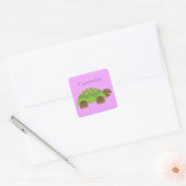 Happy Smiling Turtle Thunder_Cove Vierkante Sticker (Envelop)