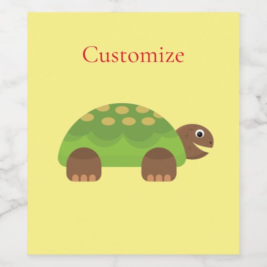 Happy Smiling Turtle Thunder_Cove Wijn Etiket (Enkel label)