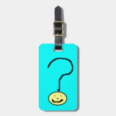Happy Smiling-vraag Mark Emoji, Kinder kunst Bagagelabel (Voorkant verticaal)