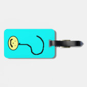 Happy Smiling-vraag Mark Emoji, Kinder kunst Bagagelabel (Achterkant horizontaal)