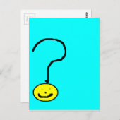 Happy Smiling-vraag Mark Emoji, Kinder kunst Briefkaart (Voorkant / Achterkant)