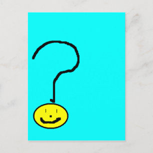 Happy Smiling-vraag Mark Emoji, Kinder kunst Briefkaart
