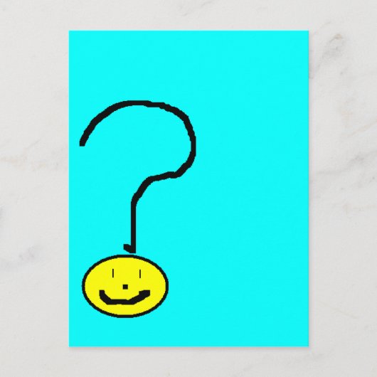 Happy Smiling-vraag Mark Emoji, Kinder kunst Briefkaart (Voorkant)