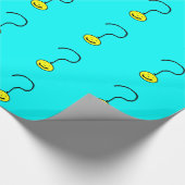 Happy Smiling-vraag Mark Emoji, Kinder kunst Cadeaupapier (Hoek)