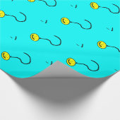 Happy Smiling-vraag Mark Emoji, Kinder kunst Cadeaupapier (Hoek)