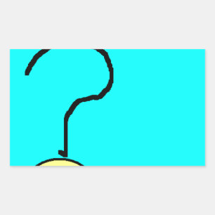 Happy Smiling-vraag Mark Emoji, Kinder kunst Rechthoekige Sticker