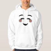 Happy Smilling Eyes Face Blushing Emojis Hoodie (Voorkant)