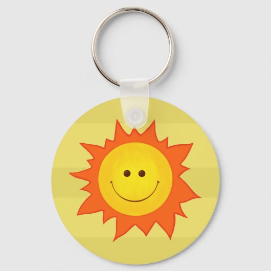 Happy Smilling Sun Sleutelhanger (Voorkant)