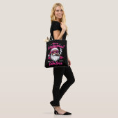 Happy Smokemas Funny Santa met Grote Sigaar Tote Bag (Op model)
